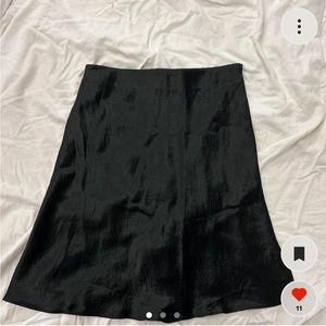 Black Aritzia Babaton Silk Slip Skirt
